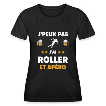 I can't I have roller aperitif gift - Women's Functional T-Shirt - black - Front - AI Model Female 172 light (172cm)