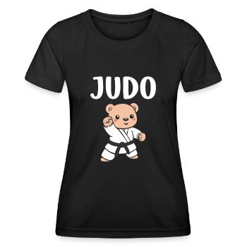 Judo - Frauen Funktions-T-Shirt - Schwarz - Vorne - AI Model Female 172 light (172cm)