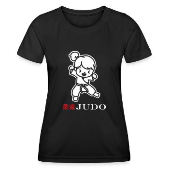 Judo - Frauen Funktions-T-Shirt - Schwarz - Vorne - AI Model Female 172 light (172cm)
