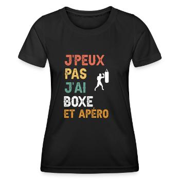 I can't I boxed and vintage aperitif - Women's Functional T-Shirt - black - Front - AI Model Female 172 light (172cm)