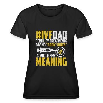 Fertility Treatments Funny IVF Egg Retrieval Day - Women's Functional T-Shirt - black - Front - AI Model Female 172 light (172cm)