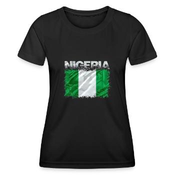 Nigeria - Frauen Funktions-T-Shirt - Schwarz - Vorne - AI Model Female 172 light (172cm)