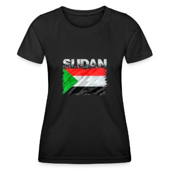 Sudan - Frauen Funktions-T-Shirt - Schwarz - Vorne - AI Model Female 172 light (172cm)