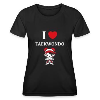 Taekwondo - Frauen Funktions-T-Shirt - Schwarz - Vorne - AI Model Female 172 light (172cm)