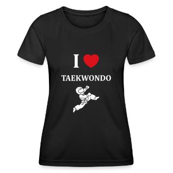 Taekwondo - Frauen Funktions-T-Shirt - Schwarz - Vorne - AI Model Female 172 light (172cm)