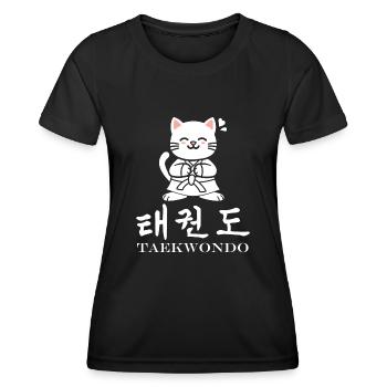 Taekwondo - Frauen Funktions-T-Shirt - Schwarz - Vorne - AI Model Female 172 light (172cm)