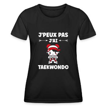 Taekwondo - Women's Functional T-Shirt - black - Front - AI Model Female 172 light (172cm)