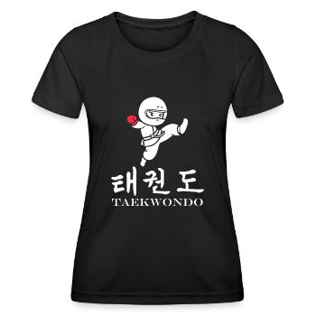 Taekwondo - Frauen Funktions-T-Shirt - Schwarz - Vorne - AI Model Female 172 light (172cm)