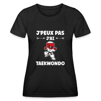 Taekwondo - Frauen Funktions-T-Shirt - Schwarz - Vorne - AI Model Female 172 light (172cm)