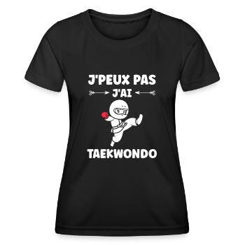 Taekwondo - Women's Functional T-Shirt - black - Front - AI Model Female 172 light (172cm)