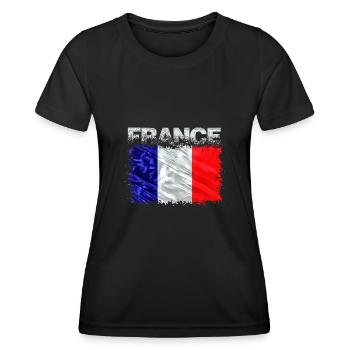 Frankreich - Frauen Funktions-T-Shirt - Schwarz - Vorne - AI Model Female 172 light (172cm)