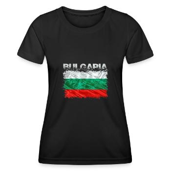 Bulgarie - T-shirt sport Femme - noir - Devant - AI Model Female 172 light (172cm)