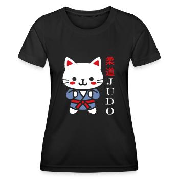 Judo - Frauen Funktions-T-Shirt - Schwarz - Vorne - AI Model Female 172 light (172cm)