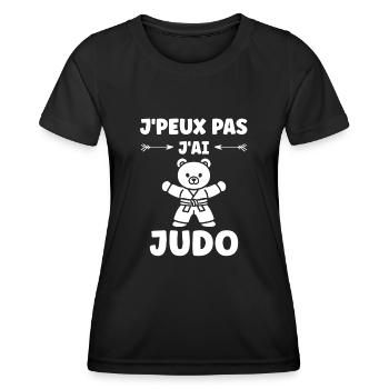 judo - T-shirt sport Femme - noir - Devant - AI Model Female 172 light (172cm)