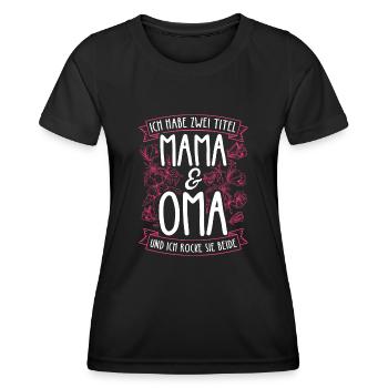 Fête des mères Meilleure maman Maman Cadeau Famille Darling - T-shirt sport Femme - noir - Devant - AI Model Female 172 light (172cm)