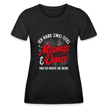 Fête des mères Meilleure maman Maman Cadeau Famille Darling - T-shirt sport Femme - noir - Devant - AI Model Female 172 light (172cm)