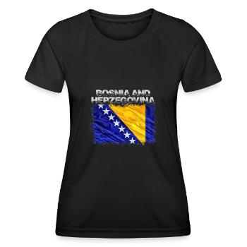 Bosnien Herzegowina - Frauen Funktions-T-Shirt - Schwarz - Vorne - AI Model Female 172 light (172cm)