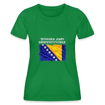Bosnia and Herzegovina - Women's Functional T-Shirt - kelly green - Front - AI Model Female 172 dark (172cm)