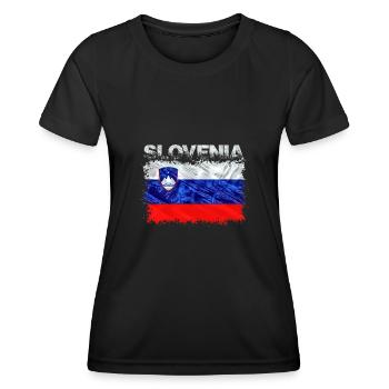 Slovenia - Women's Functional T-Shirt - black - Front - AI Model Female 172 light (172cm)