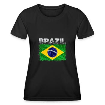Brazil - Women's Functional T-Shirt - black - Front - AI Model Female 172 light (172cm)