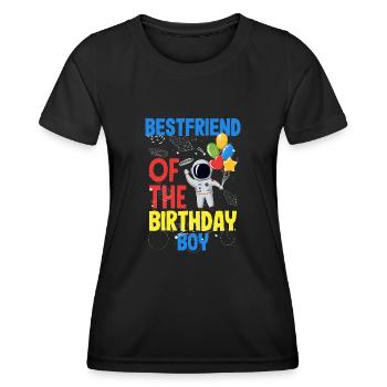 Kindergeburtstag Astronaut Familienmitglieder - Frauen Funktions-T-Shirt - Schwarz - Vorne - AI Model Female 172 light (172cm)