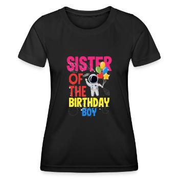 Kindergeburtstag Astronaut Familienmitglieder - Frauen Funktions-T-Shirt - Schwarz - Vorne - AI Model Female 172 light (172cm)