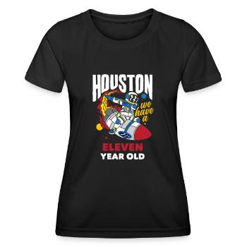 11th Birthday Boys Astronaut Birthday - Women's Functional T-Shirt - black - Front - AI Model Female 172 light (172cm)