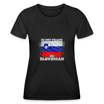 Slovenia - Women's Functional T-Shirt - black - Front - AI Model Female 172 light (172cm)