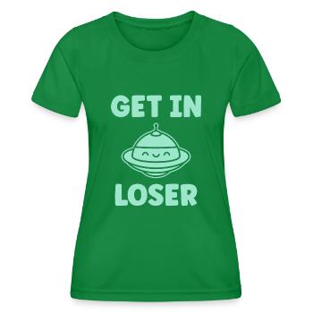 soucoupe volante - T-shirt sport Femme - vert - Devant - AI Model Female 172 dark (172cm)