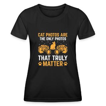 Chat Photographes Chat Amoureux Des Chats Photo - T-shirt sport Femme - noir - Devant - AI Model Female 172 light (172cm)