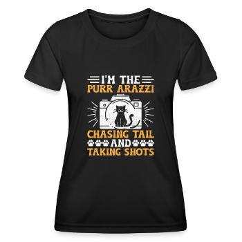 Chat Photographes Chat Amoureux Des Chats Photo - T-shirt sport Femme - noir - Devant - AI Model Female 172 light (172cm)
