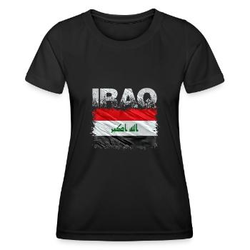 Irak - T-shirt sport Femme - noir - Devant - AI Model Female 172 light (172cm)