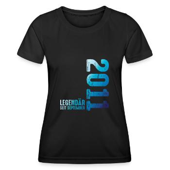 September 2011 Year 2011 Retro 2011 Vintage 2011 - Women's Functional T-Shirt - black - Front - AI Model Female 172 light (172cm)