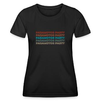 Paramoteur parapente - T-shirt sport Femme - noir - Devant - AI Model Female 172 light (172cm)