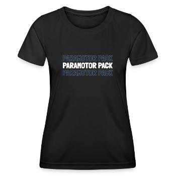 Paramoteur parapente - T-shirt sport Femme - noir - Devant - AI Model Female 172 light (172cm)