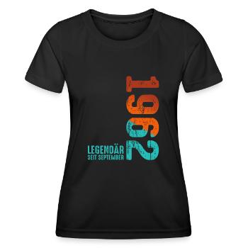 Since September 1962 Year 1962 Retro Vintage 1962 - Women's Functional T-Shirt - black - Front - AI Model Female 172 light (172cm)