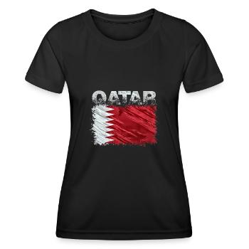 Katar - Frauen Funktions-T-Shirt - Schwarz - Vorne - AI Model Female 172 light (172cm)