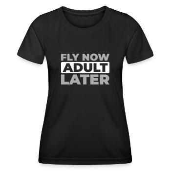 Paramotor Gleitschirmfliegen - Frauen Funktions-T-Shirt - Schwarz - Vorne - AI Model Female 172 light (172cm)