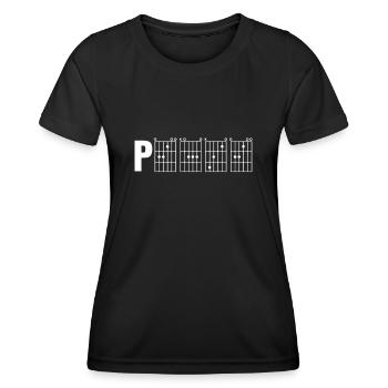 PEACE Guitar Chord Chart - Frauen Funktions-T-Shirt - Schwarz - Vorne - AI Model Female 172 light (172cm)