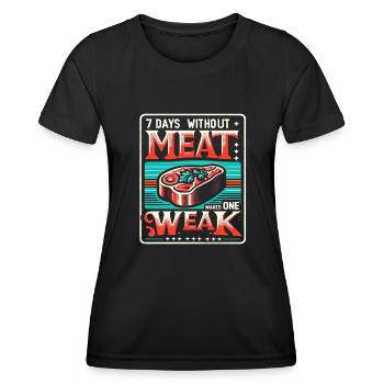 Gourmet-Grillmeister, Le Fumoir - T-shirt sport Femme - noir - Devant - AI Model Female 172 light (172cm)