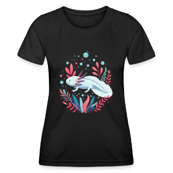 Axolotl - Frauen Funktions-T-Shirt - Schwarz - Vorne - AI Model Female 172 light (172cm)