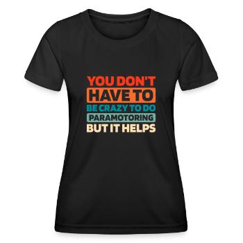 Paramotor Gleitschirmfliegen - Frauen Funktions-T-Shirt - Schwarz - Vorne - AI Model Female 172 light (172cm)