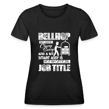 Bellhop Bellhop Job Title - Women's Functional T-Shirt - black - Front - AI Model Female 172 light (172cm)