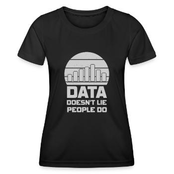 Daten oder es ist nicht passiert für Studenten - Frauen Funktions-T-Shirt - Schwarz - Vorne - AI Model Female 172 light (172cm)