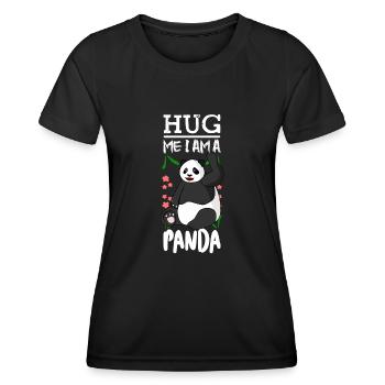 Hug Me Panda Ours Panda Géant - T-shirt sport Femme - noir - Devant - AI Model Female 172 light (172cm)