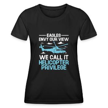 Eagles Envy Our View We Call It Helicopter Privile - Women's Functional T-Shirt - black - Front - AI Model Female 172 light (172cm)