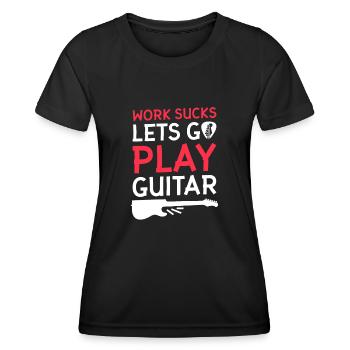 Electric Guitar Electric Guitar - Women's Functional T-Shirt - black - Front - AI Model Female 172 light (172cm)