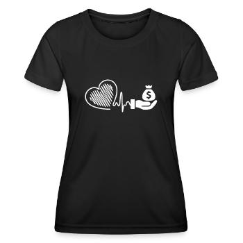 Loan Officer Loan Officer Heartbeat - Women's Functional T-Shirt - black - Front - AI Model Female 172 light (172cm)