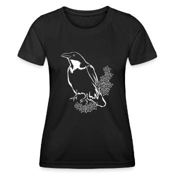 Crow Raven Tree Ravens Crows - Frauen Funktions-T-Shirt - Schwarz - Vorne - AI Model Female 172 light (172cm)