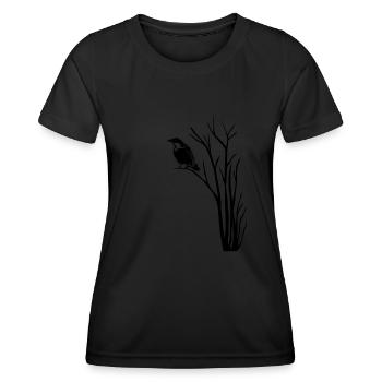 Raven Tree Ravens Crow Crows - Frauen Funktions-T-Shirt - Schwarz - Vorne - AI Model Female 172 light (172cm)